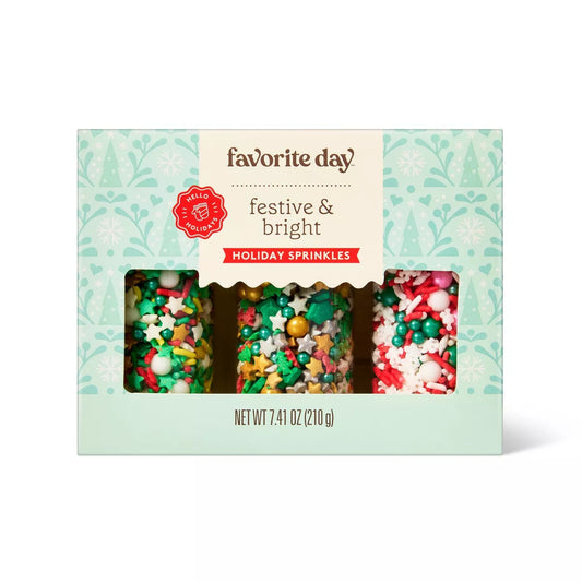 Christmas Festive and Bright Christmas Sprinkles - 7.41oz - Favorite Day™