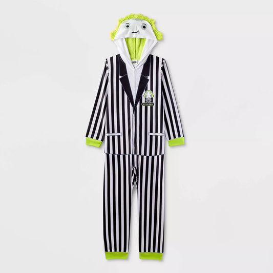 Boys' Beetlejuice Union Suit - Black/White