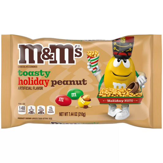 M&M'S Christmas Toasty Peanut Chocolate Candy Bag - 7.44oz