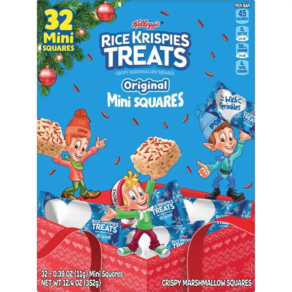 Rice Krispies Treats Christmas Minis with Sprinkles - 12.4oz/32ct