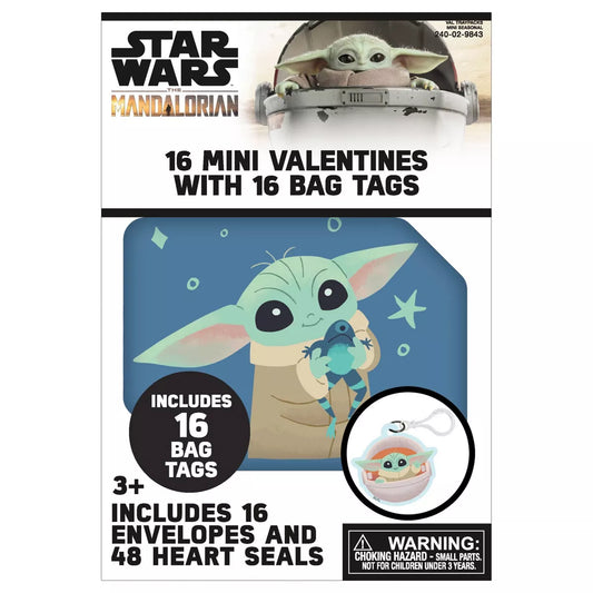 16ct Valentine's Bag Tags Exchange Cards The Mandalorian