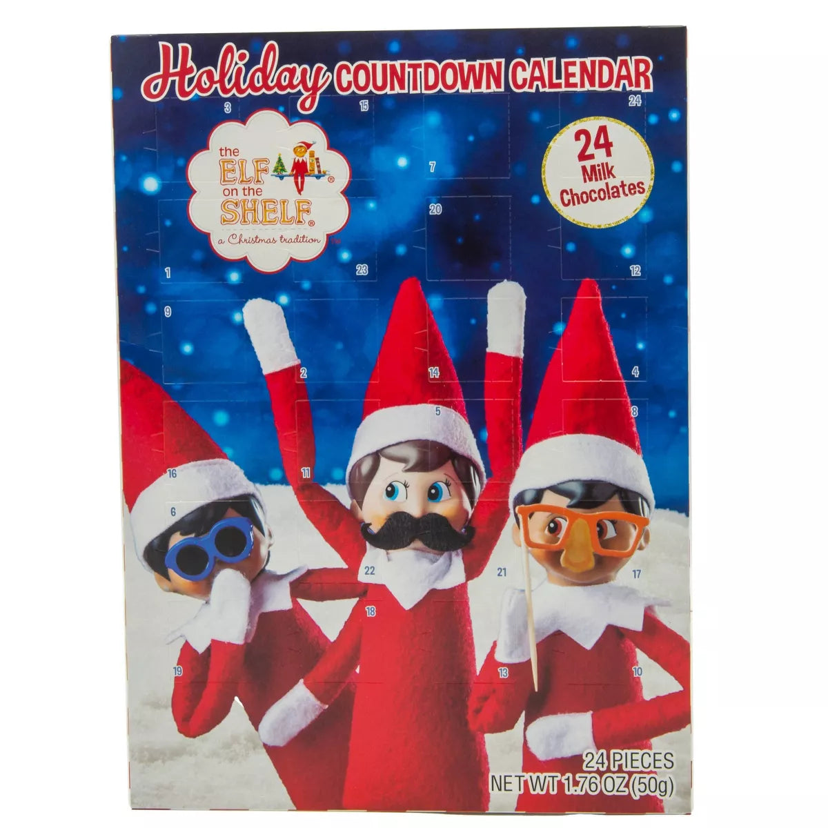 Elf on the Shelf Christmas Countdown Calendar - 1.76oz/24ct