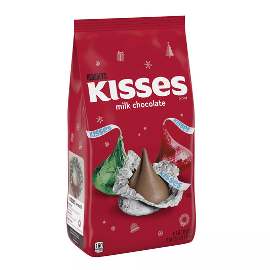 Hershey's Kisses Christmas Milk Chocolate Candy - 39.5oz