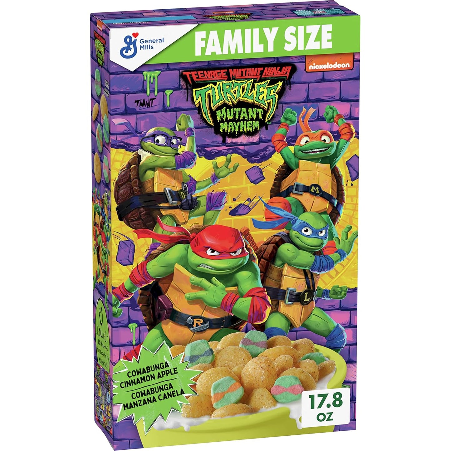 Teenage Mutant Ninja Turtles: Mutant Mayhem Cereal - Family Size, 17.8 oz - Limited Edition - ULTRA RARE