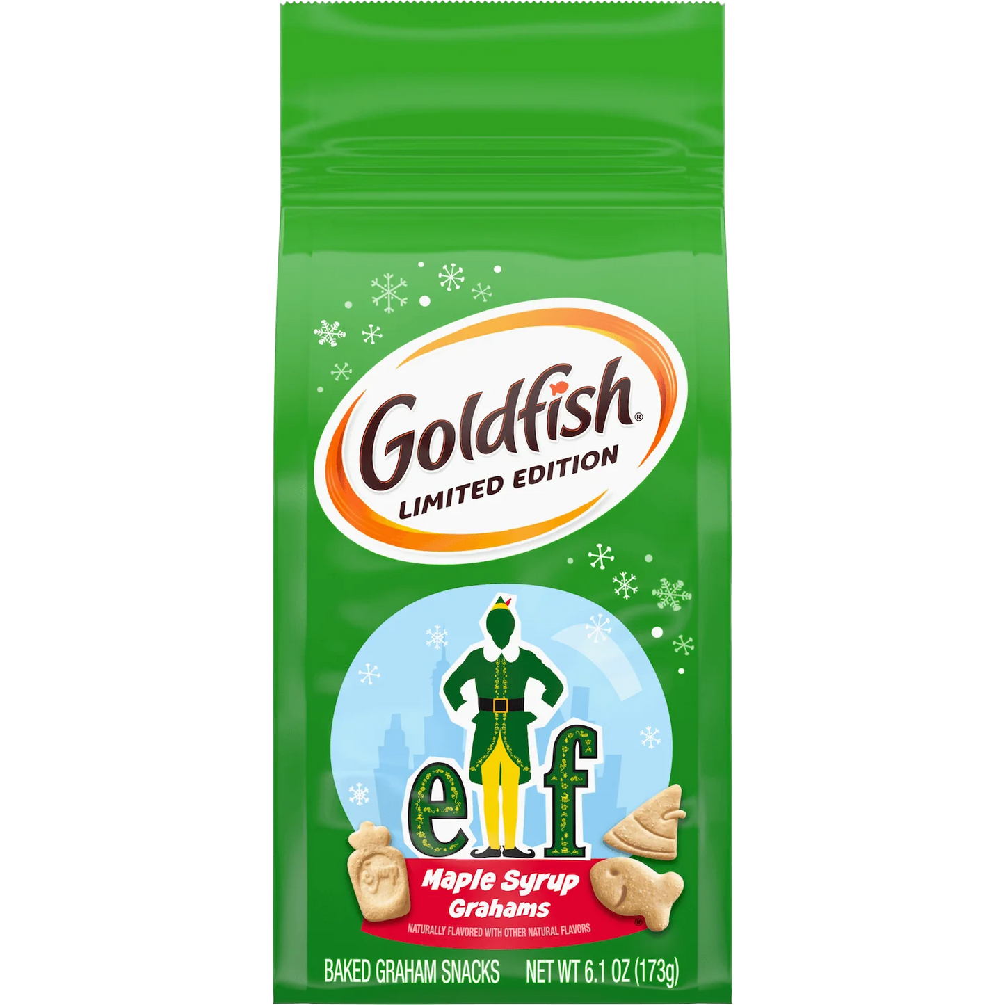 Goldfish Grahams, Limited Edition Elf Maple Syrup Grahams, 6.1 oz. bag