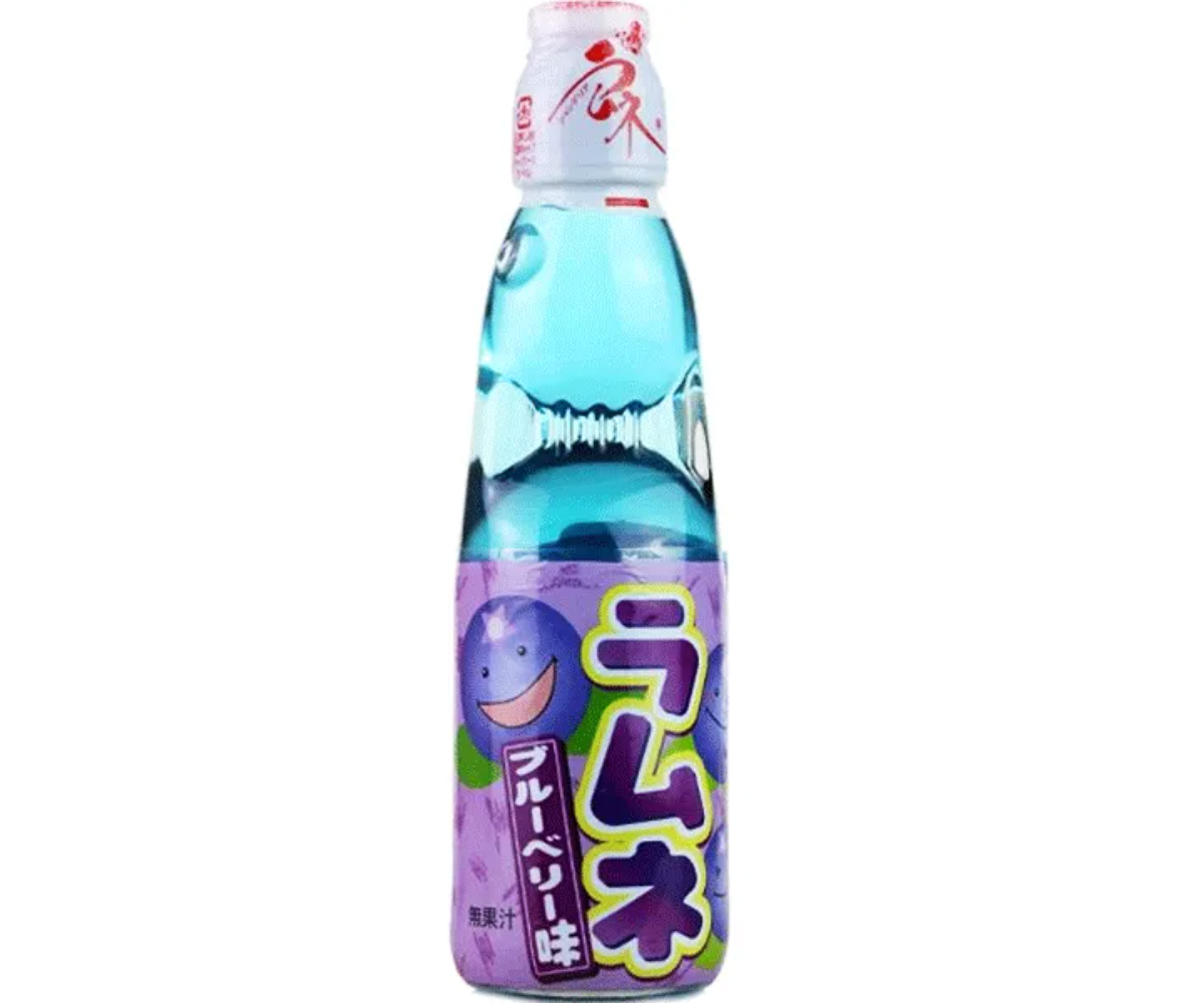 HATA  Ramune Soda Blueberry Flavor  (200ml x 30ct)