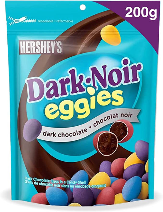Hershey's Eggies Dark Chocolate Easter Chocolate Candy - Eggs in a Candy Shell for Easter Basket, 200g