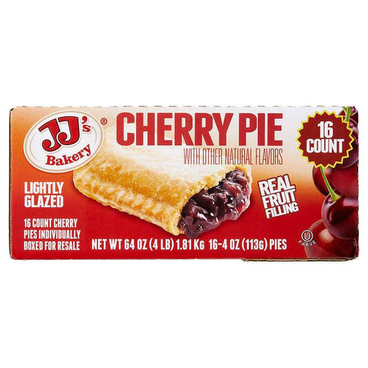 JJ's Bakery, Lightly Glazed Cherry Pie, 4 oz, 16-Count