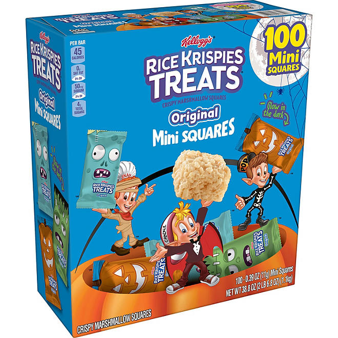 Kellogg's Rice Krispies Treats Halloween Mini Squares (100 Bars)