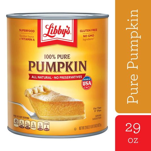 Libby's 100% Pure Canned Pumpkin all natural - Only 1 Ingredient PUMPKIN, - TAX FREE - NON GMO