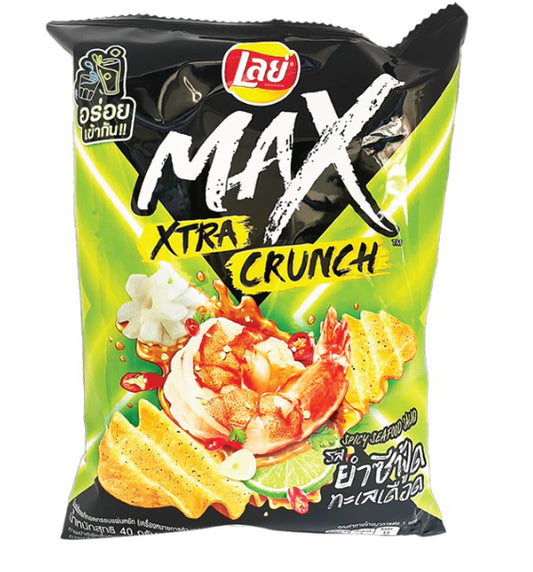 New! Lay's Max XTRA CRUNCH Spicy Seafood Salad - 1.4 oz - Thailand