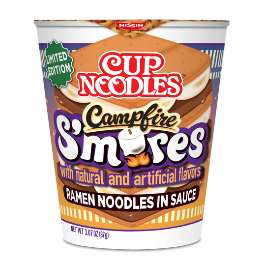 Nissin Cup Noodles - Campfire S’mores Ramen - Limited Edition - Microwaveable Cup