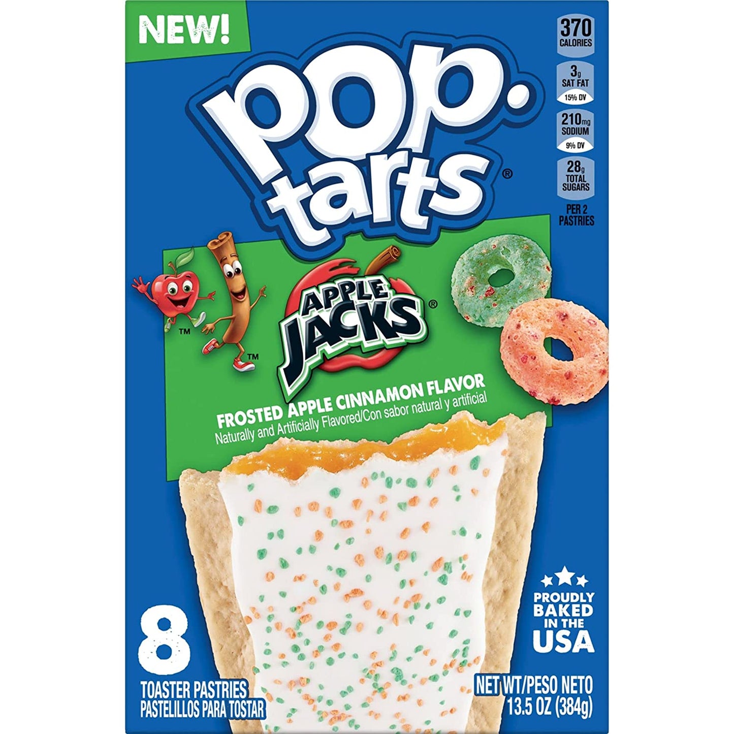 NEW ! Pop-Tarts Apple Jacks Toaster Pastries, Breakfast , Frosted Apple Cinnamon - LIMITED EDITION