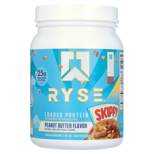 RYSE Loaded Protein Powder, Skippy Peanut Butter, 20 Servings