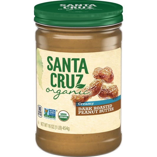 Santa Cruz Organic Creamy Dark Roasted Peanut Butter