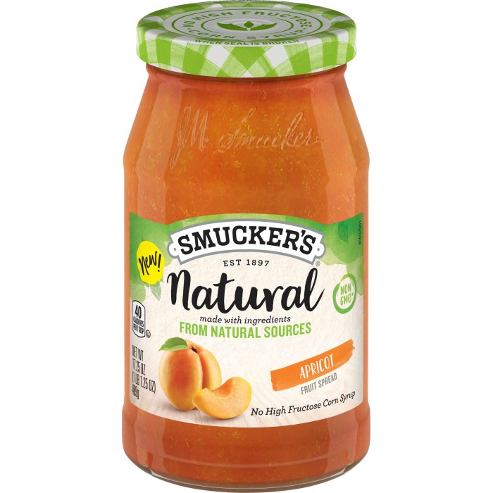 Smucker’s Natural Apricot Fruit Spread, 17.25 oz. Jar