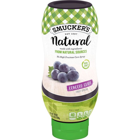 Smucker's Natural Concord Grape Squeezable Fruit Spread, 19 Ounces