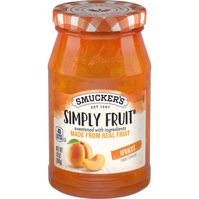 Smucker's Simply Fruit Apricot Fruit Spread, 10 Ounces