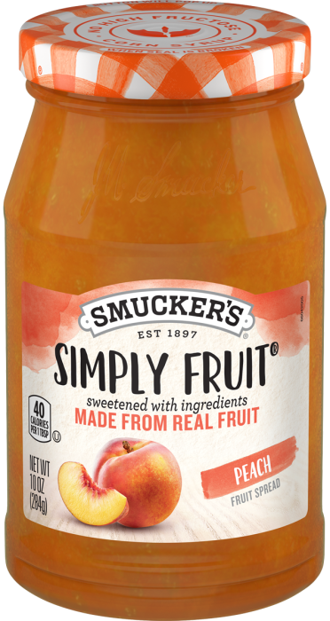 Smucker's Simply Fruit Peach Fruit Spread, 10 Ounces