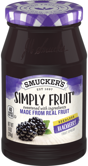 Smucker's Simply Fruit Seedless Blackberry Fruit Spread, 10 Ounces