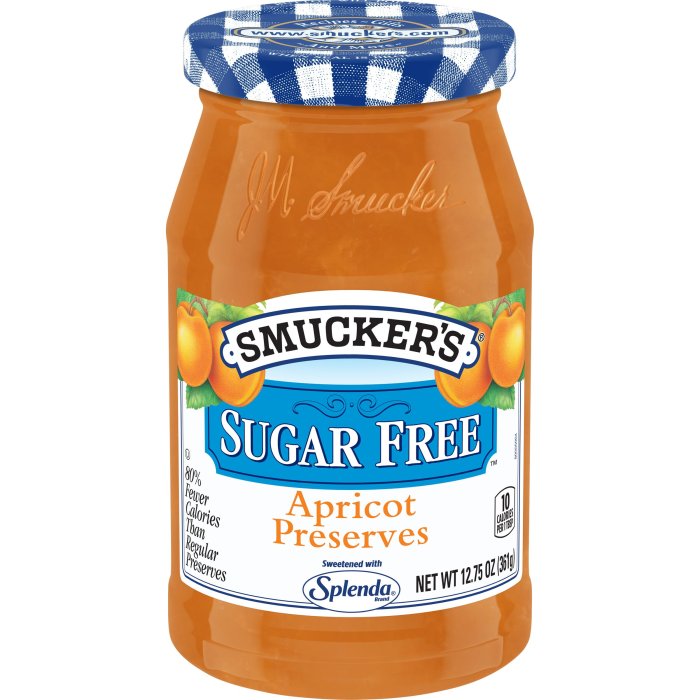 Smucker's Sugar Free Apricot Preserves with Splenda Brand Sweetener, 12.75 Ounces