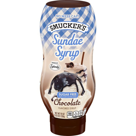 Smucker's Sundae Syrup Sugar Free Chocolate Flavored Syrup, 19 Ounces