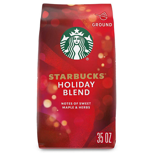 Starbucks Medium Roast Ground Coffee, Holiday Blend (35 oz.)