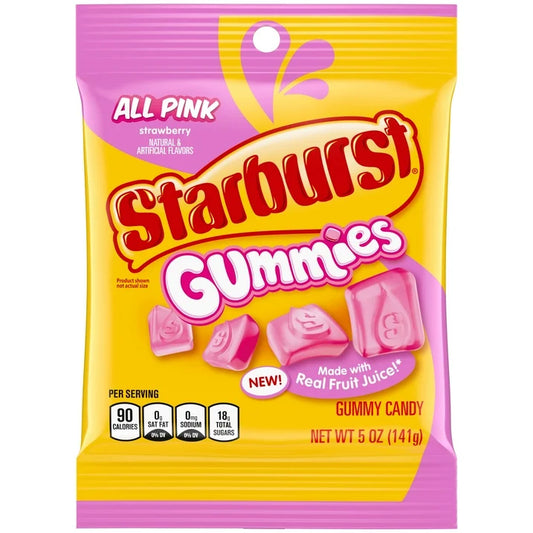 Starburst Gummies All Pink Gummy Candy - 5 oz Bag