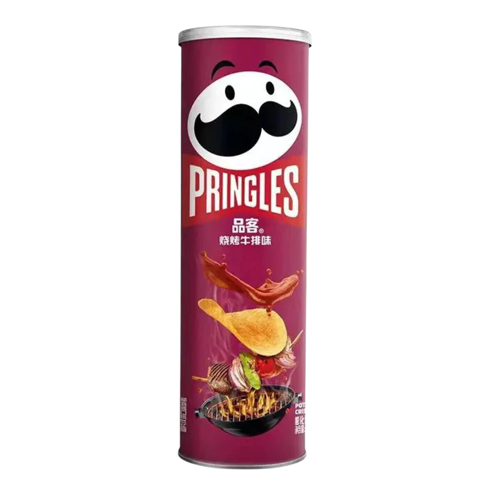 Pringles Marinated BBQ Beef Steak Flavor - Wholesale Case of 20 Cans - China