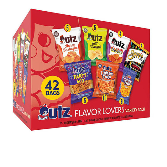 Utz Flavor-Lovers Variety Box (40.75 oz., 42 ct.)