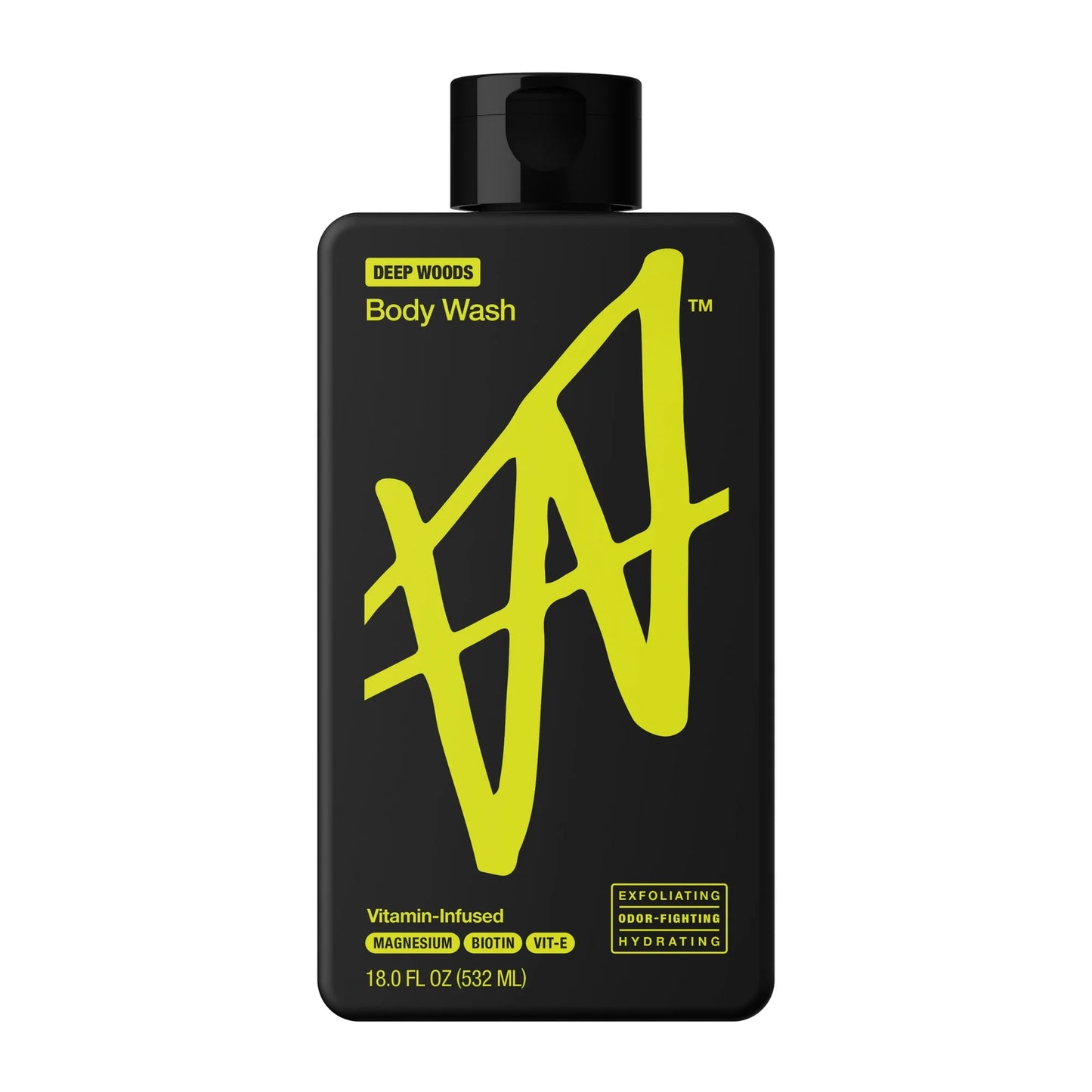 W By Jake Paul Body Wash - Exfoliating - Hydrating - Deep Woods - 18 fl oz