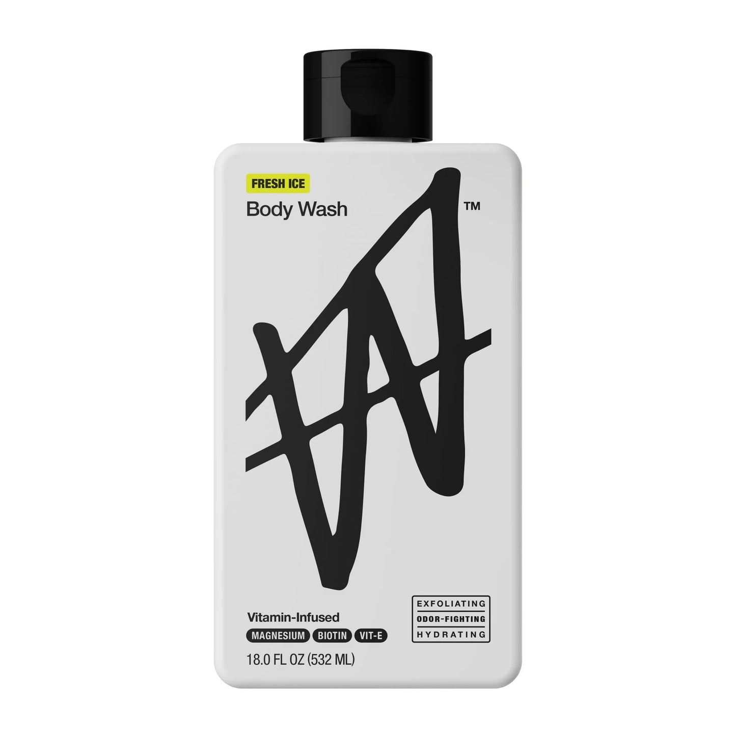 W By Jake Paul Body Wash - Exfoliating - Hydrating - Fresh Ice - 18 fl oz