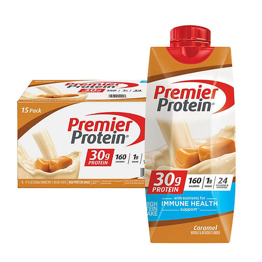 Premier Protein 30g High Protein Shake, Caramel 11 fl. oz., 15 pack