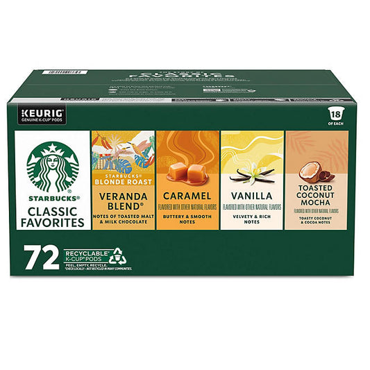 Starbucks K-Cups Variety Pack (72 Pods) - Limited Edition