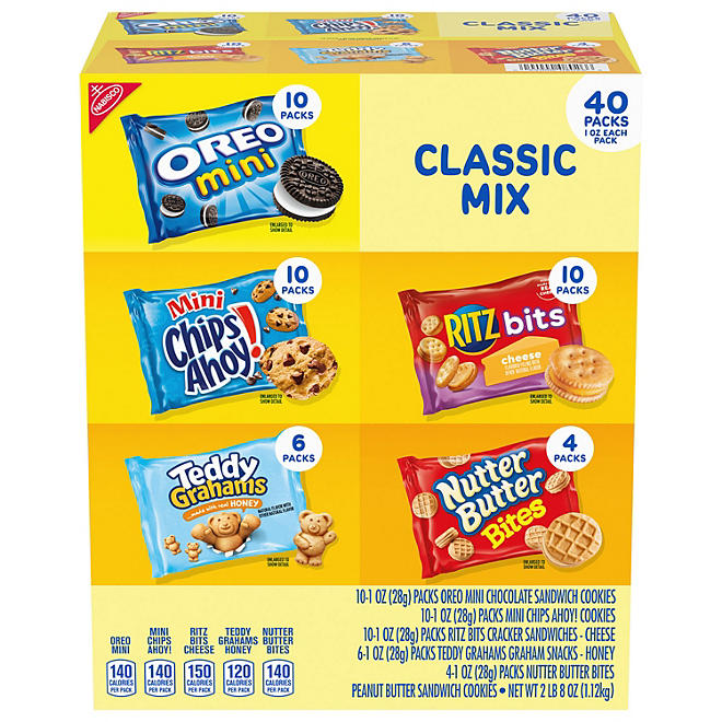 Nabisco Classic Mix Cookie & Cracker - Variety 40 Pack -