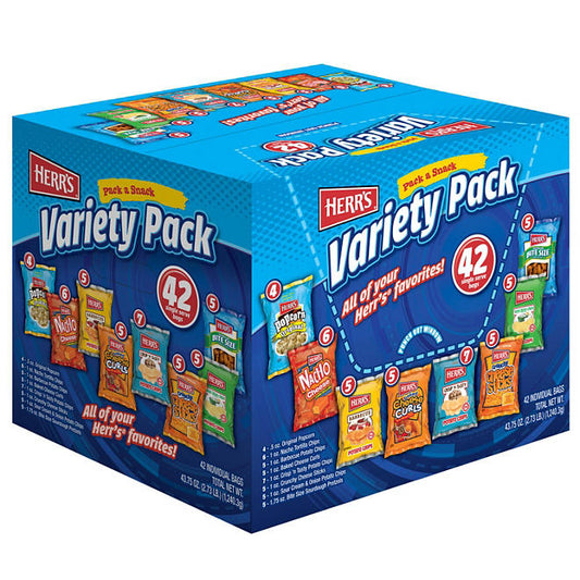 Herr's Variety Pack Snacks (42 pack)