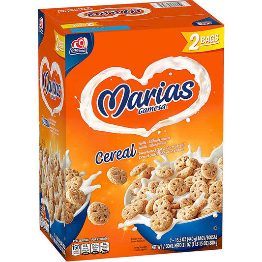 Maria's Gamesa Vanilla Flavored Cereal - 1.9 Lbs -  2 Bags