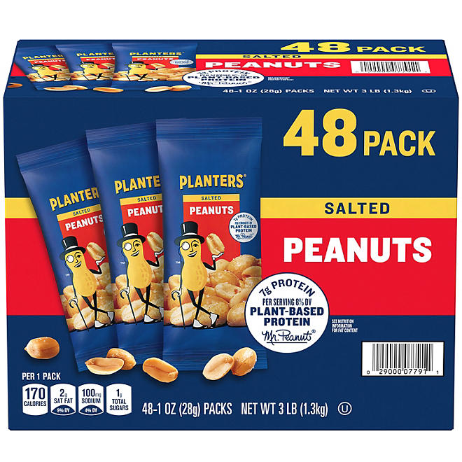 Planters Salted Peanuts 1 oz, 48 pack