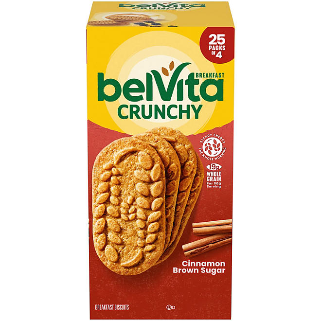 BelVita Breakfast Biscuit, Cinnamon Brown Sugar - 25 count