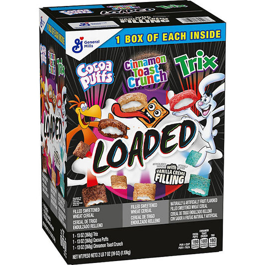 General Mills Loaded Cereal Variety Pack - 3 Boxes - Tax Free - Limited Time