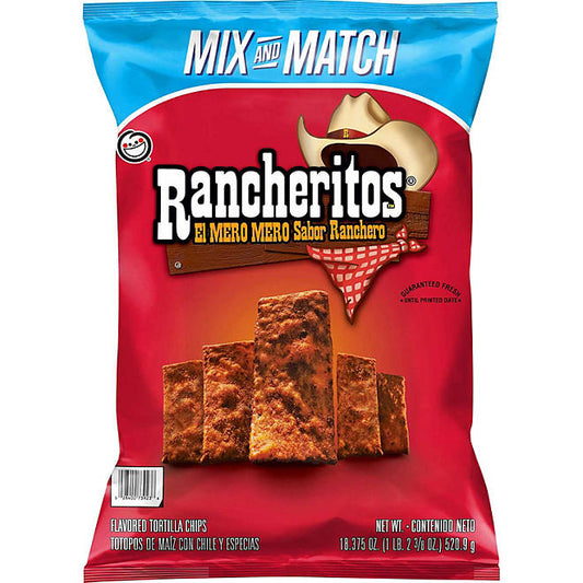Rancheritos El Mero Sabor Rancero Flavored Tortilla Chips, 18.37 oz. (2 Pack)