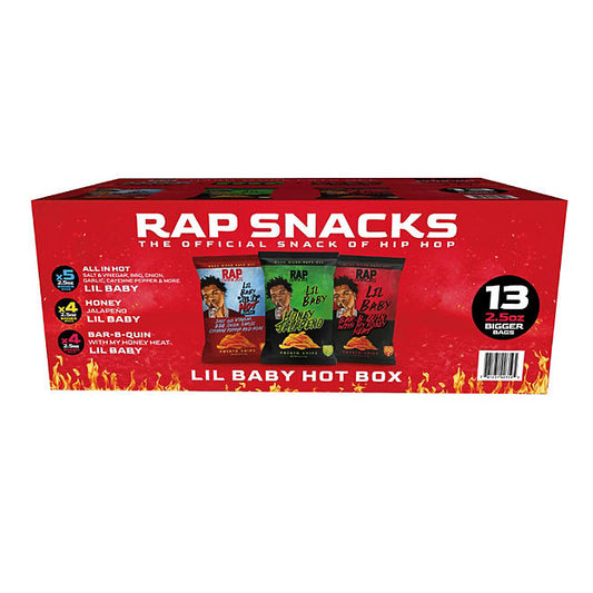 Rap Snacks - Lil Baby Hot Variety Pack Chips, 2.5 oz - 13 pack - Wholesale Case