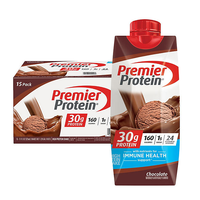 Premier Protein 30g High Protein Shake, Chocolate, 11 fl. oz., 15 pack