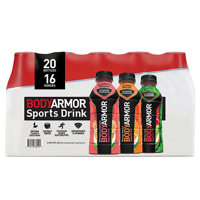 BODYARMOR Sports Drink Variety Pack (16 fl. oz., 20 pack)