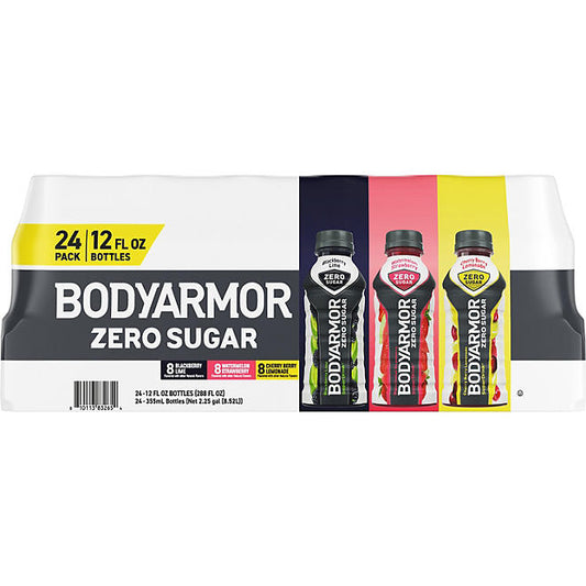 BODYARMOR Zero Sugar Variety Pack, 12 fl. oz. 24 Pack