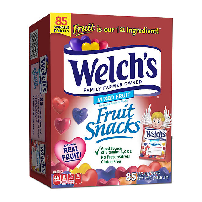 Welch’s Valentine’s Fruit Snacks (0.5 oz., 85 ct.)