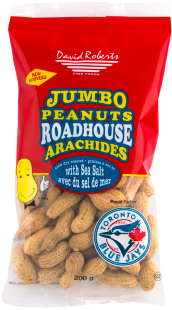 David Robert in-Shell Peanuts - 200G - Wholesale - 12 Cases - 288 ct - Official Blue Jays Snack