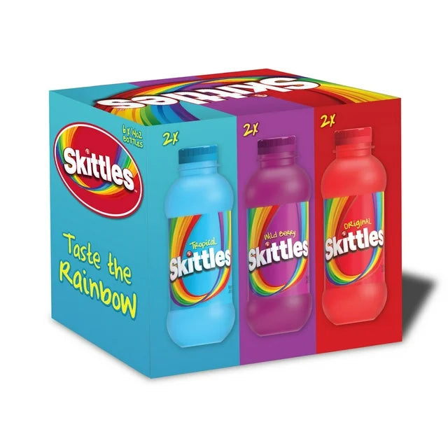 Skittles Drinks 3 Flavor Variety Pack 14oz - 6 Bottles