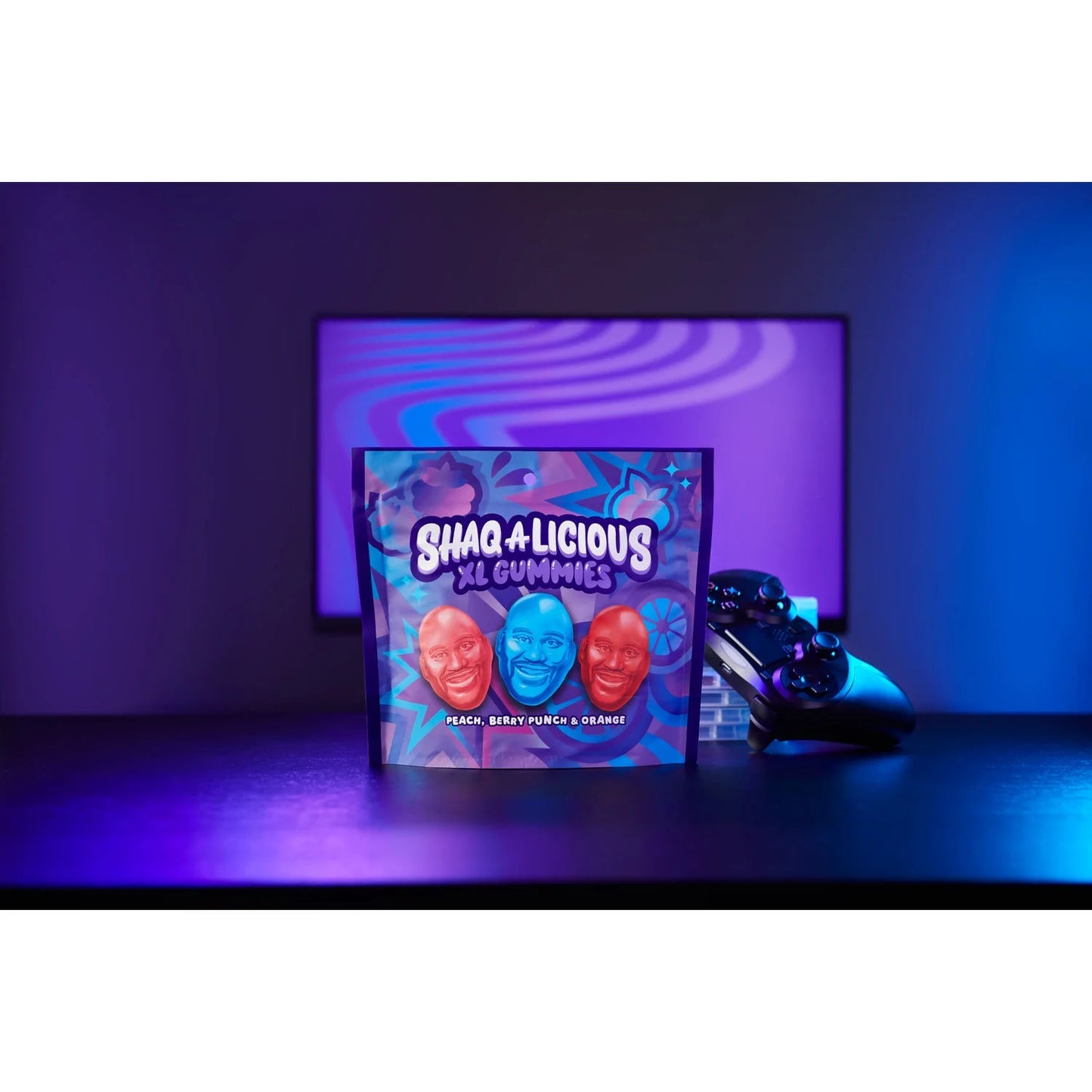 SHAQ-A-LICIOUS XL GUMMIES Original Flavor Chewy, Candy Bag, 11.8 oz