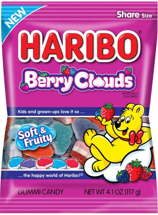 Haribo Berry Clouds Gummi Candy 4.1 OZ - Wholesale